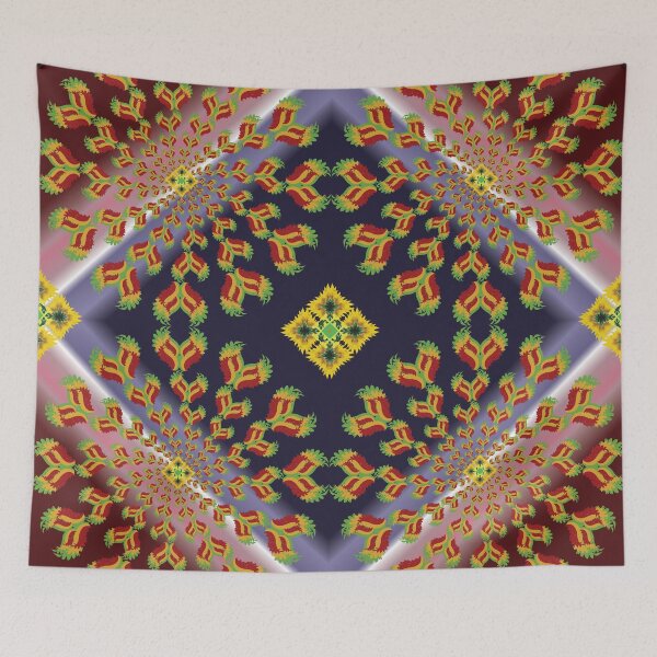 Item preview, Midnight Wine Rasta Mandala - Contrasting Element Swirl designed and sold by OIL Pattern Design .