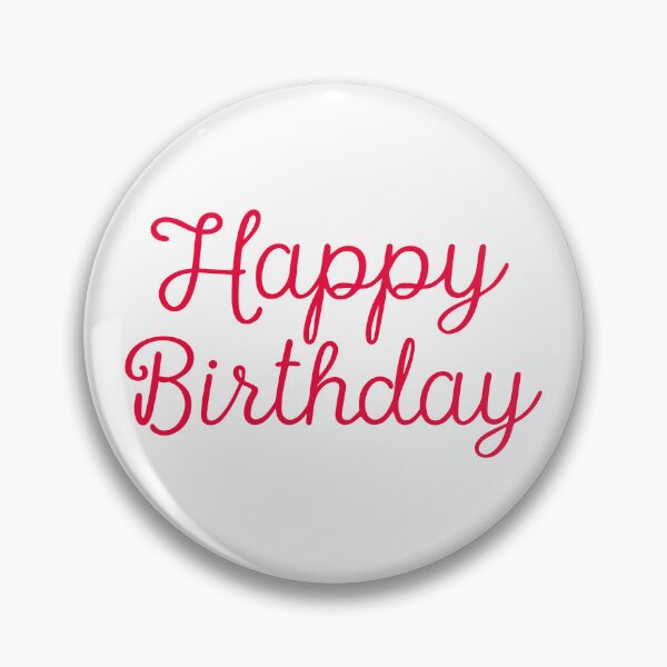 Item preview, Happy Birthday Red Curly Font Design designed and sold by DavidTeeStudio.