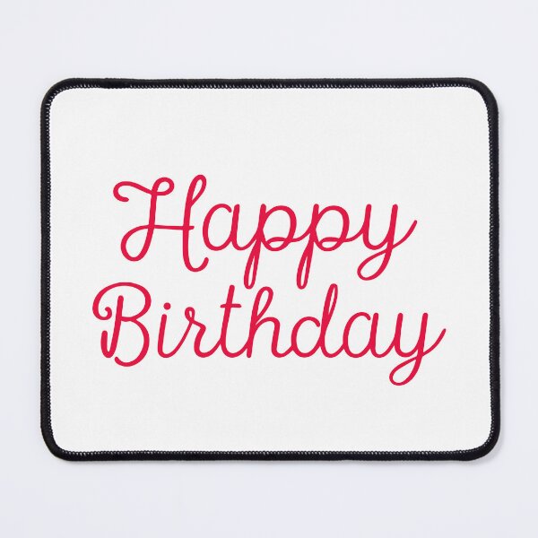 Item preview, Happy Birthday Red Curly Font Design designed and sold by DavidTeeStudio.