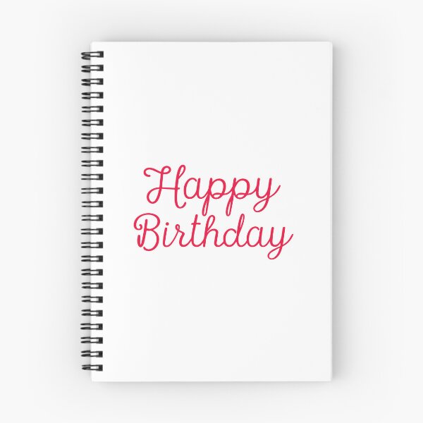 Item preview, Happy Birthday Red Curly Font Design designed and sold by DavidTeeStudio.