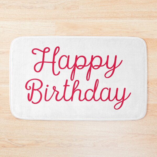 Item preview, Happy Birthday Red Curly Font Design designed and sold by DavidTeeStudio.
