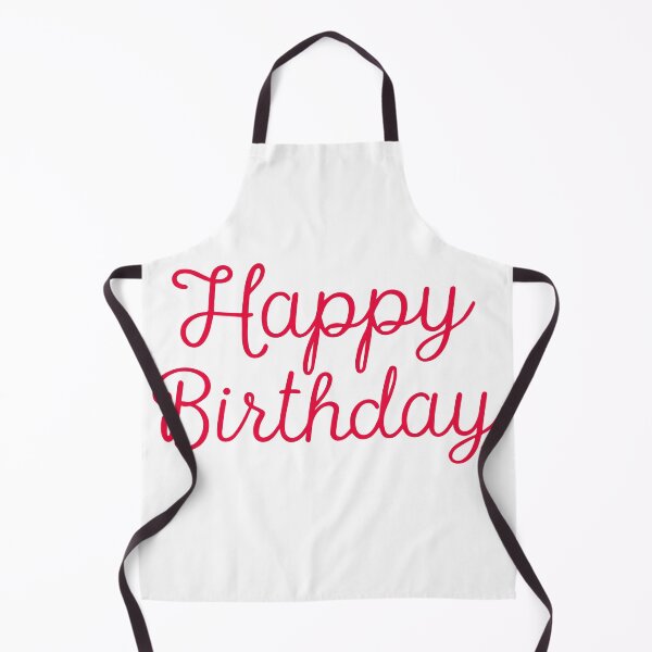 Item preview, Happy Birthday Red Curly Font Design designed and sold by DavidTeeStudio.