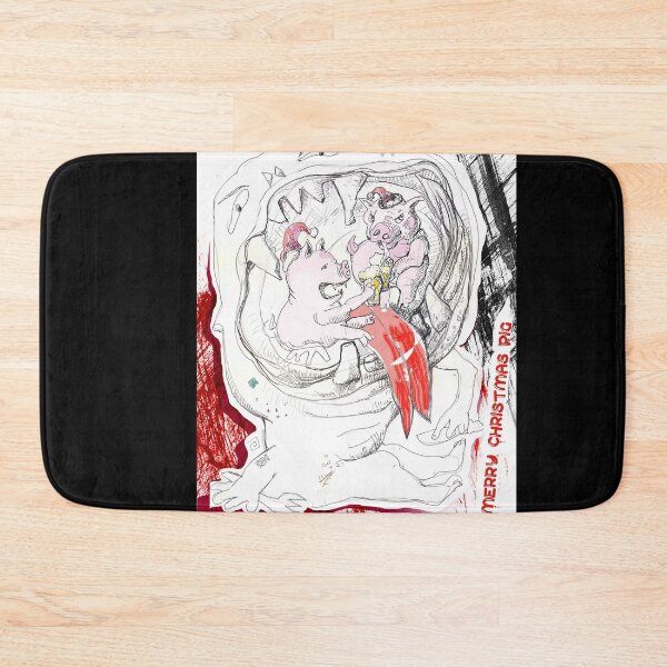 Item preview, Merry Christmas Pig (drawing by ACCI)  Pigs Celebrating In The Mouth Of Hell designed and sold by VanyssaGraphics.