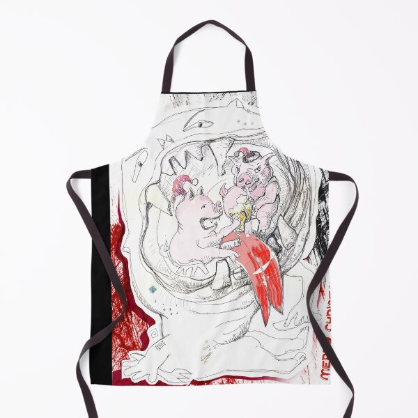 Item preview, Merry Christmas Pig (drawing by ACCI) Pigs Celebrating In The Mouth Of Hell designed and sold by VanyssaGraphics.