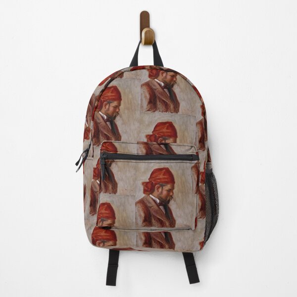 Item preview, Portrait Dambroise Vollard Au Foulard Rouge by Pierre-Auguste Renoir: Impressionist Portrait Print designed and sold by artofuniverse.