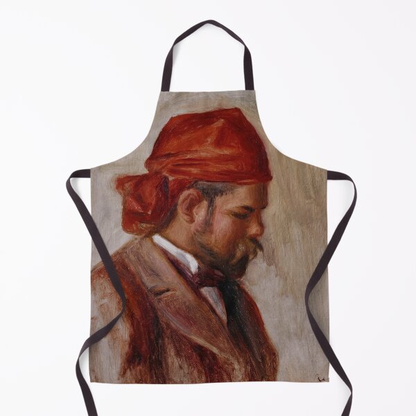 Item preview, Portrait Dambroise Vollard Au Foulard Rouge by Pierre-Auguste Renoir: Impressionist Portrait Print designed and sold by artofuniverse.