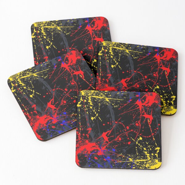Item preview, Primary Color Paint Splatter Abstract – Bold Red Yellow Blue Graffiti Art designed and sold by Dyan4.