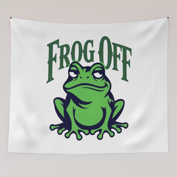 Item preview, Frog Off Mini – Chill Frog Meme Statement Shirt Fuck Off designed and sold by Lineforge by BehrfectMoments.