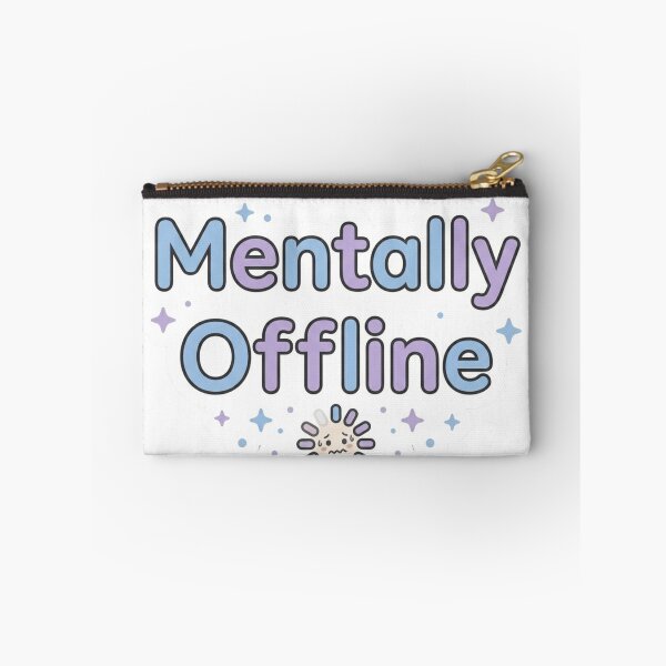 Item preview, Mentally Offline Funny Relatable Sticker designed and sold by CutePlix.