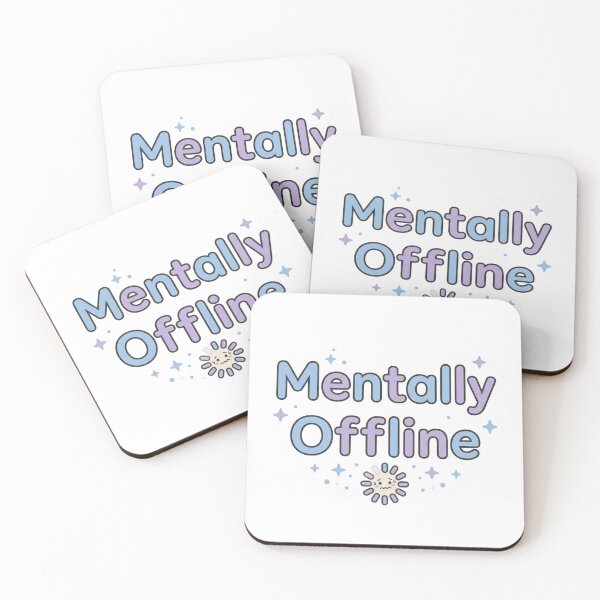 Item preview, Mentally Offline Funny Relatable Sticker designed and sold by CutePlix.