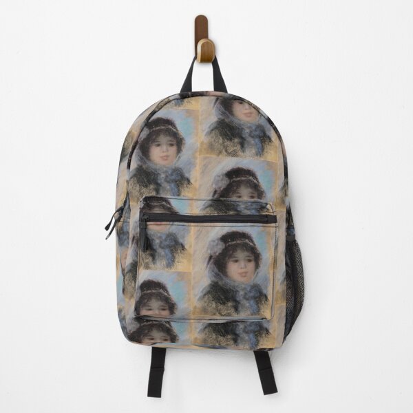 Item preview, Portrait De Femme by Pierre-Auguste Renoir: Impressionist Winter Portrait Poster designed and sold by artofuniverse.