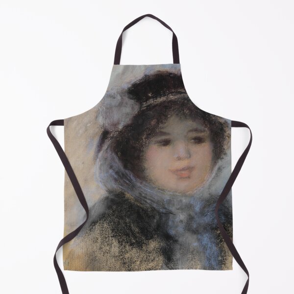 Item preview, Portrait De Femme by Pierre-Auguste Renoir: Impressionist Winter Portrait Poster designed and sold by artofuniverse.