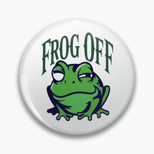Item preview, Frog Off / Fuck Off – Chill Frog Meme Statement Shirt designed and sold by Lineforge by BehrfectMoments.