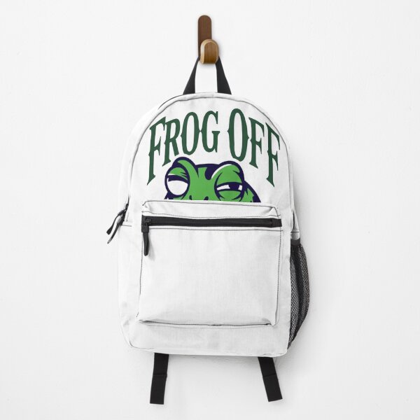 Item preview, Frog Off / Fuck Off – Chill Frog Meme Statement Shirt designed and sold by Lineforge by BehrfectMoments.