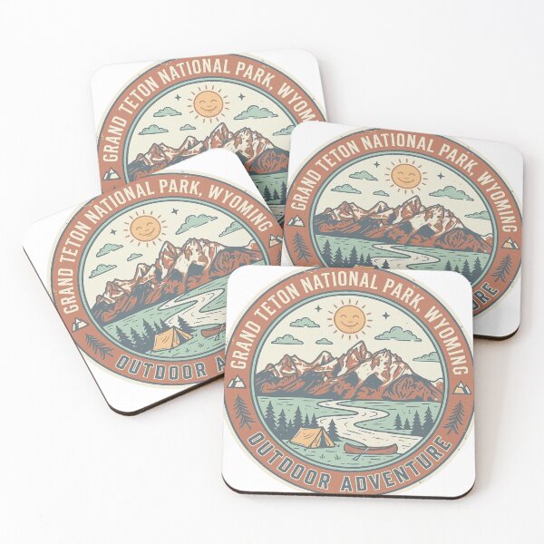 Item preview, Grand Teton National Park Wyoming Vintage Retro Badge Design designed and sold by DeeLulu.