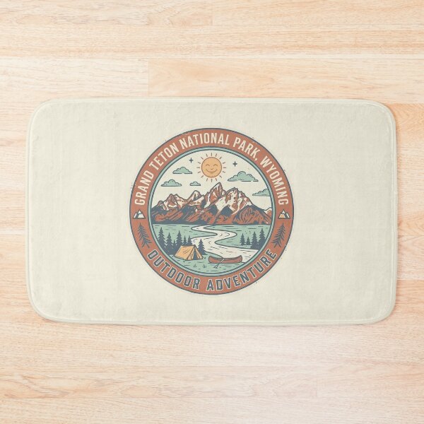 Item preview, Grand Teton National Park Wyoming Vintage Retro Badge Design designed and sold by DeeLulu.