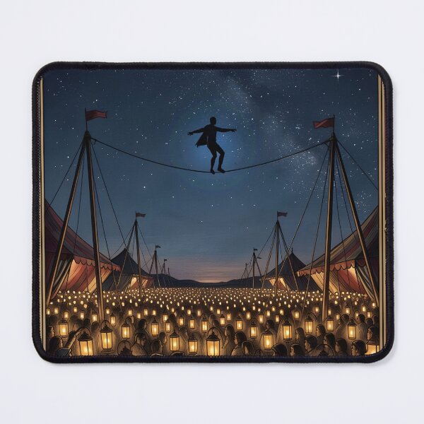 Item preview, Midnight Circus Tightrope Walker Print | Dark Sideshow Poster Art | Moody Vintage Wall Art | Gothic Circus Decor | Dark Academia Art Print designed and sold by MooLaLa.Store.