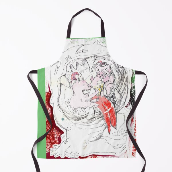 Item preview, Merry Christmas Pig (drawing by ACCI) Pigs Celebrating In The Mouth Of Hell designed and sold by VanyssaGraphics.