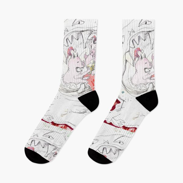 Item preview, Merry Christmas Pig (drawing by ACCI)  Pigs Celebrating In The Mouth Of Hell designed and sold by VanyssaGraphics.