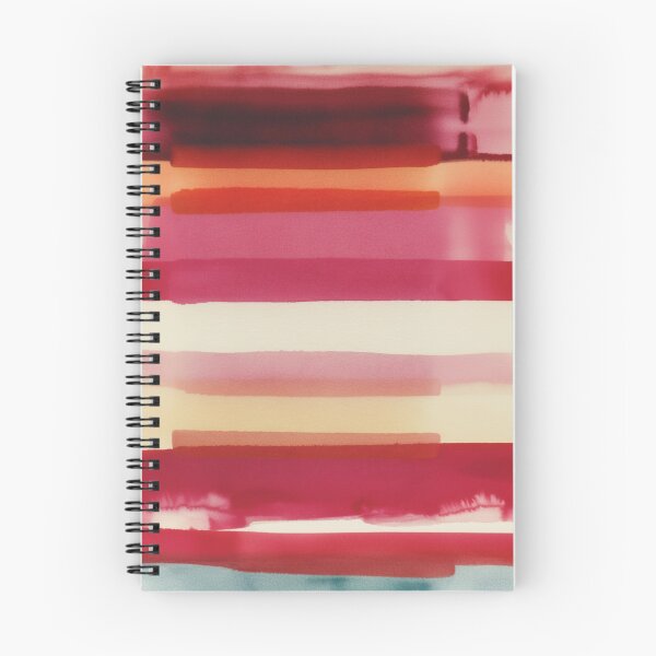 Item preview, Watercolor Stripe Pattern in Warm Red Pink and Cream designed and sold by trajeado14.