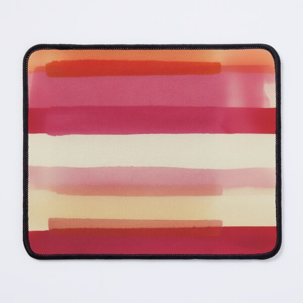 Item preview, Watercolor Stripe Pattern in Warm Red Pink and Cream designed and sold by trajeado14.