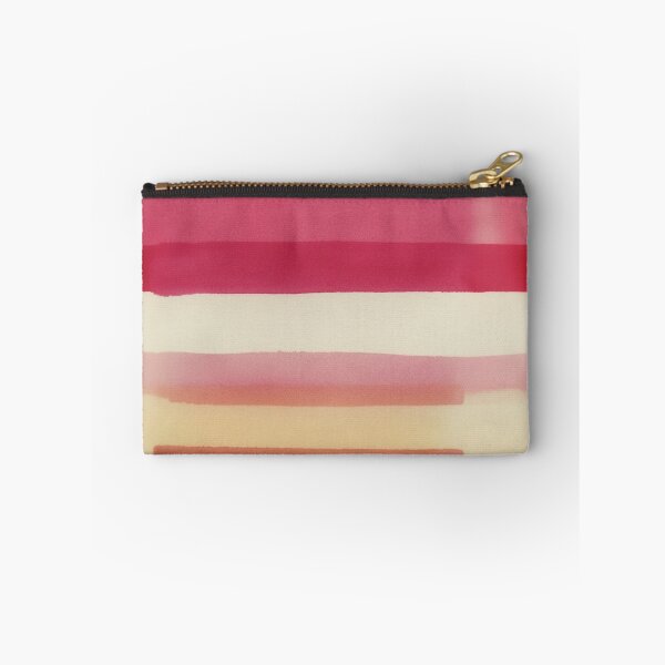 Item preview, Watercolor Stripe Pattern in Warm Red Pink and Cream designed and sold by trajeado14.