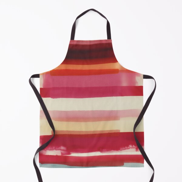 Item preview, Watercolor Stripe Pattern in Warm Red Pink and Cream designed and sold by trajeado14.