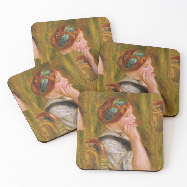 Item preview, Portrait De Femme Au Bandeau Vert by Pierre-Auguste Renoir: Impressionist Portrait Poster designed and sold by artofuniverse.