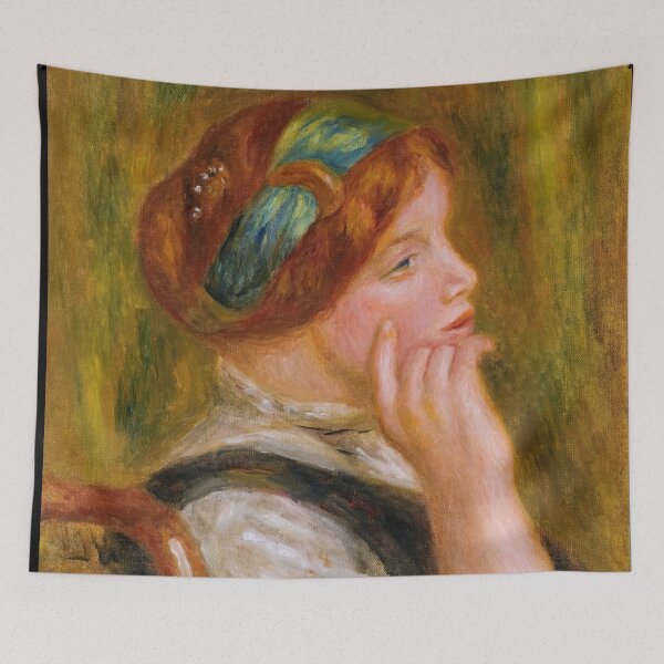 Item preview, Portrait De Femme Au Bandeau Vert by Pierre-Auguste Renoir: Impressionist Portrait Poster designed and sold by artofuniverse.