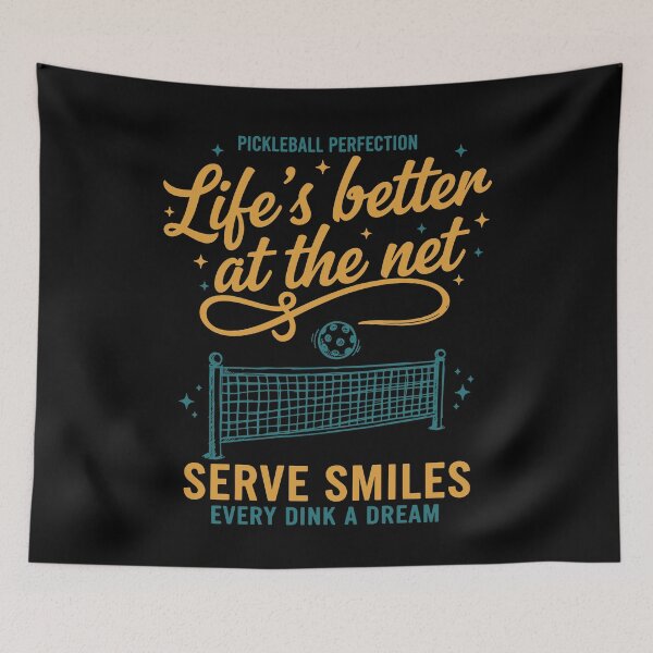 Item preview, Pickleball Funny Player Lifes Better At The Net designed and sold by LuminOrb.