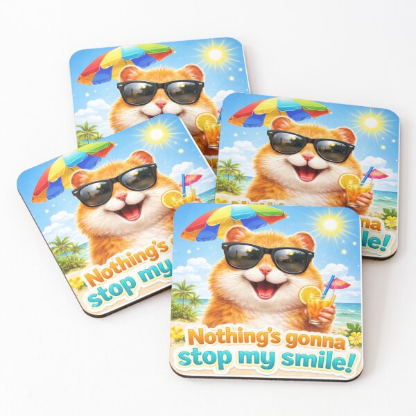 Item preview, Funny Hamster Summer Vibes - Nothing's Gonna Stop My Smile designed and sold by AureliasDesignStudio.