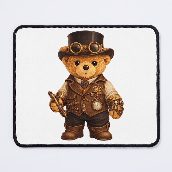 Item preview, Cute Steampunk Teddy Bear with Top Hat and Goggles Illustration designed and sold by CuteBear87.