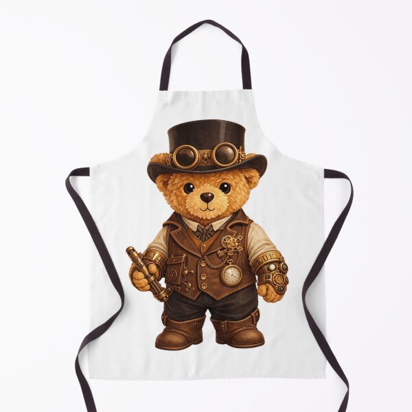 Item preview, Cute Steampunk Teddy Bear with Top Hat and Goggles Illustration designed and sold by CuteBear87.