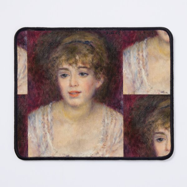 Item preview, Portrait De Jeanne Samary by Pierre-Auguste Renoir: Impressionist Fine Art Print designed and sold by artofuniverse.