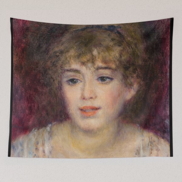 Item preview, Portrait De Jeanne Samary by Pierre-Auguste Renoir: Impressionist Fine Art Print designed and sold by artofuniverse.