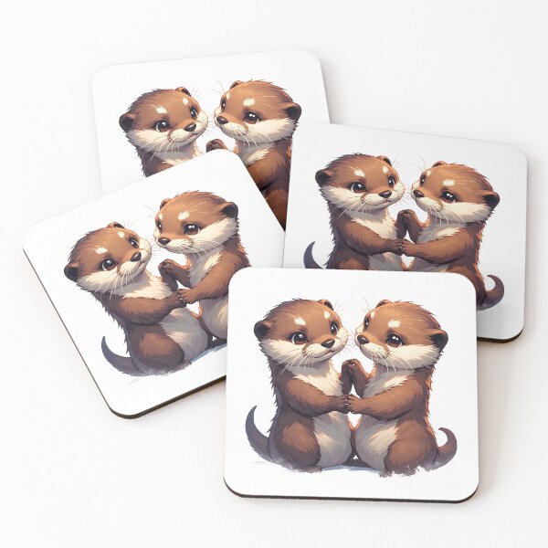 Item preview, Significant Otters Cute Romantic Hand Holding designed and sold by owi-art.
