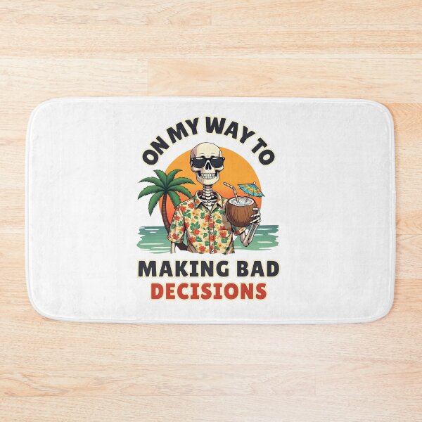Item preview, On My Way To Making Bad Decisions Funny Skeleton Vacation Shirt designed and sold by LunaMagicStudio.