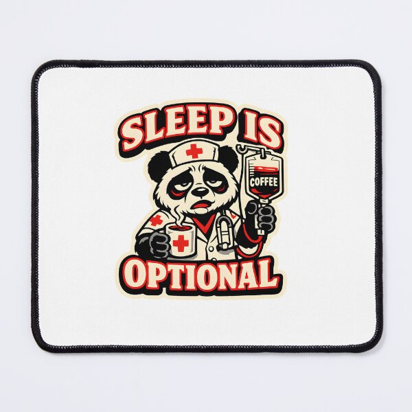 Item preview, Sleep Is Optional Nurse Shirt Funny Coffee IV Panda Nurse Life National Coffee Day Gift Nurse Week designed and sold by ClinicalHubs.