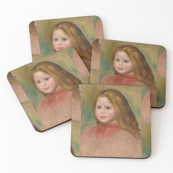 Item preview, Portrait De Jeune Fille by Pierre-Auguste Renoir: Warm Impressionist Portrait designed and sold by artofuniverse.