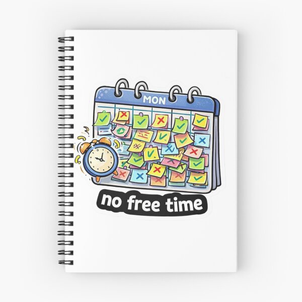 Item preview, No Free Time Busy Calendar Funny Productivity Sticker designed and sold by Dasts Cart.
