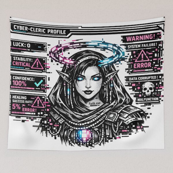 Item preview, Cyber Cleric Stats designed and sold by MundaLife.
