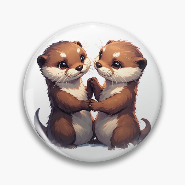 Item preview, Significant Otters Kawaii Cute Otter Couple designed and sold by owi-art.