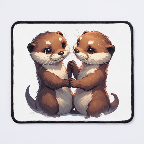 Item preview, Significant Otters Kawaii Cute Otter Couple designed and sold by owi-art.