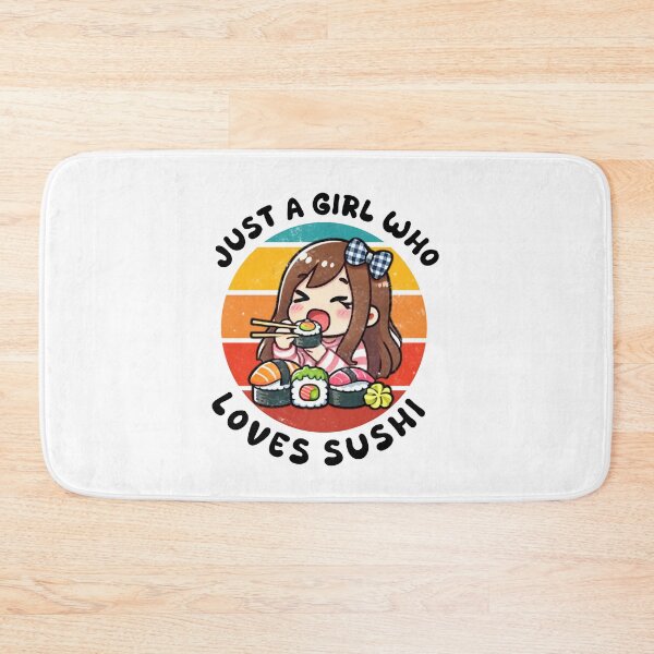 Item preview, Just A Girl Who Loves Sushi - Kawaii Anime Girl Retro Sunset designed and sold by Abibless1998.