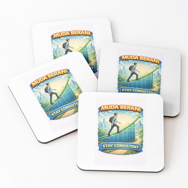 Item preview, Muda Berani Stay Consistent Sticker – Discipline Over Motivation, Growth Mindset, Success Journey, Daily Progress Motivation designed and sold by Wander Pop Studio.