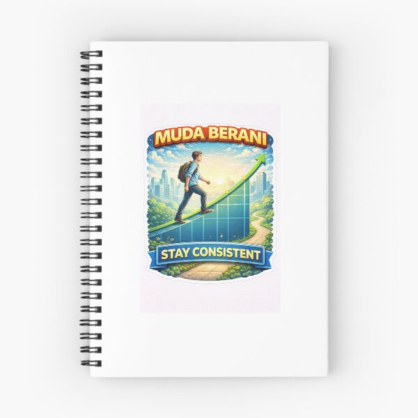 Item preview, Muda Berani Stay Consistent Sticker – Discipline Over Motivation, Growth Mindset, Success Journey, Daily Progress Motivation designed and sold by Wander Pop Studio.