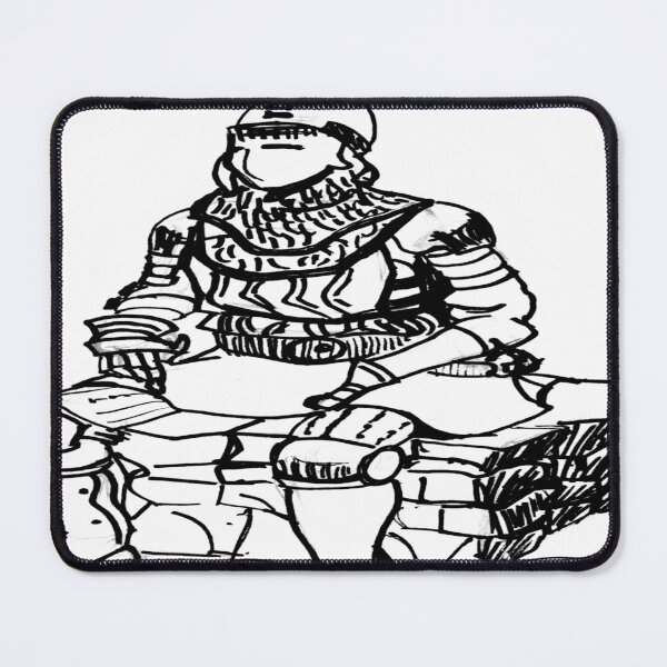 Item preview, 006 Knight on Rock - Minimal Line Art designed and sold by FrenkyTank.
