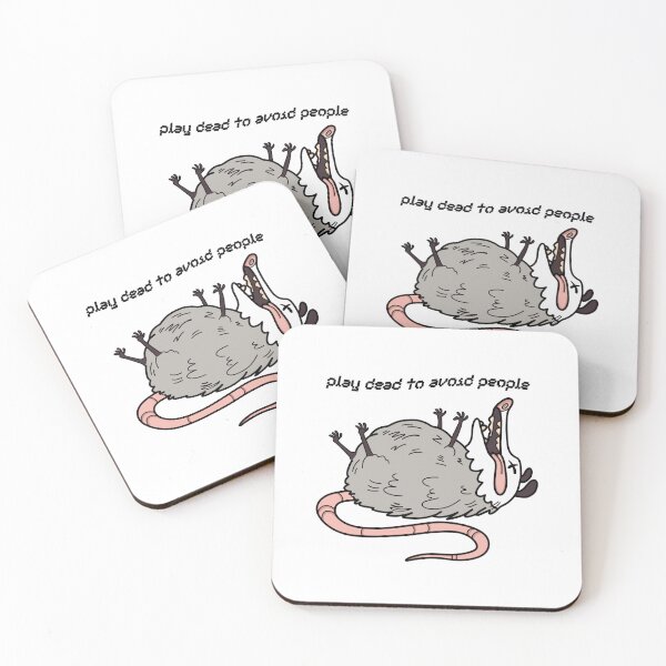 Item preview, Relatable Possum “play dead to avoid people”- funny sarcastic animal meme designed and sold by s.artaller.