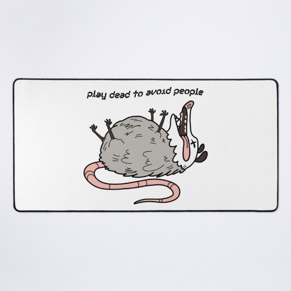 Item preview, Relatable Possum “play dead to avoid people”- funny sarcastic animal meme designed and sold by s.artaller.