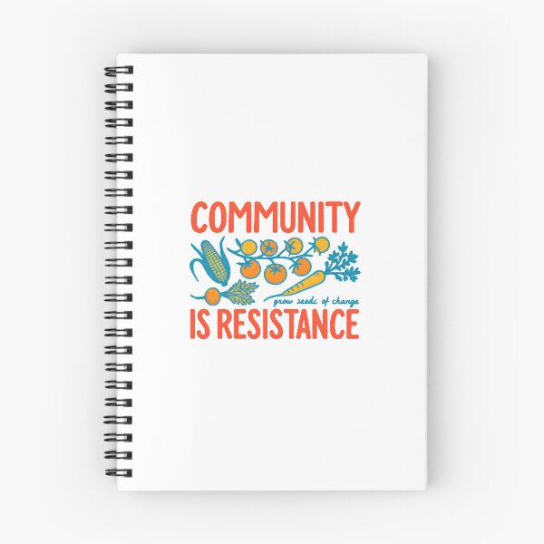 Item preview, Community Is Resistance Garden Illustration — Grow Seeds of Change Retro Typography designed and sold by Colorful-Garden.
